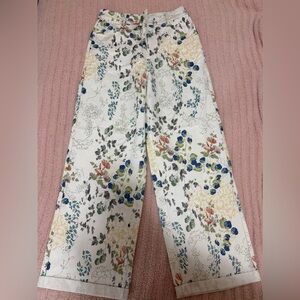Lulu's Floral Wide Leg Pants - Multicolor